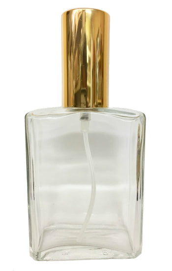 Refillable glass perfume bottle 3.75 oz square