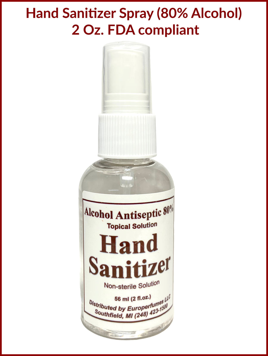 Hand Sanitizer Spray 80% Alcohol